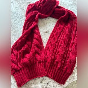 Red Knitted Scarf